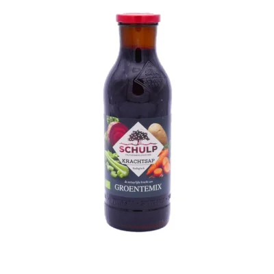 Productfoto Schulp bio puur krachtsap groentemix 0,75 liter