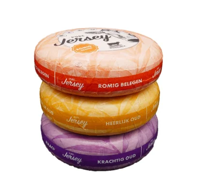 Productfoto Kaas pure Jersey, diverse smaken: romig belegen, heerlijk oud & krachtig oud, 100 gram