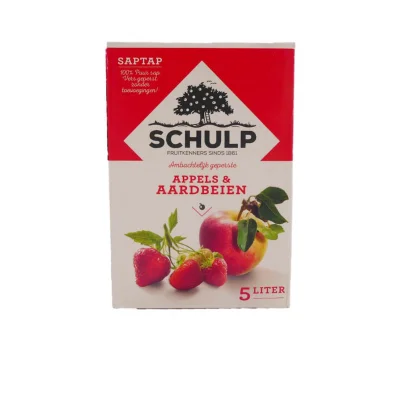 Productfoto Schulp appelsap aardbei saptap 5 liter